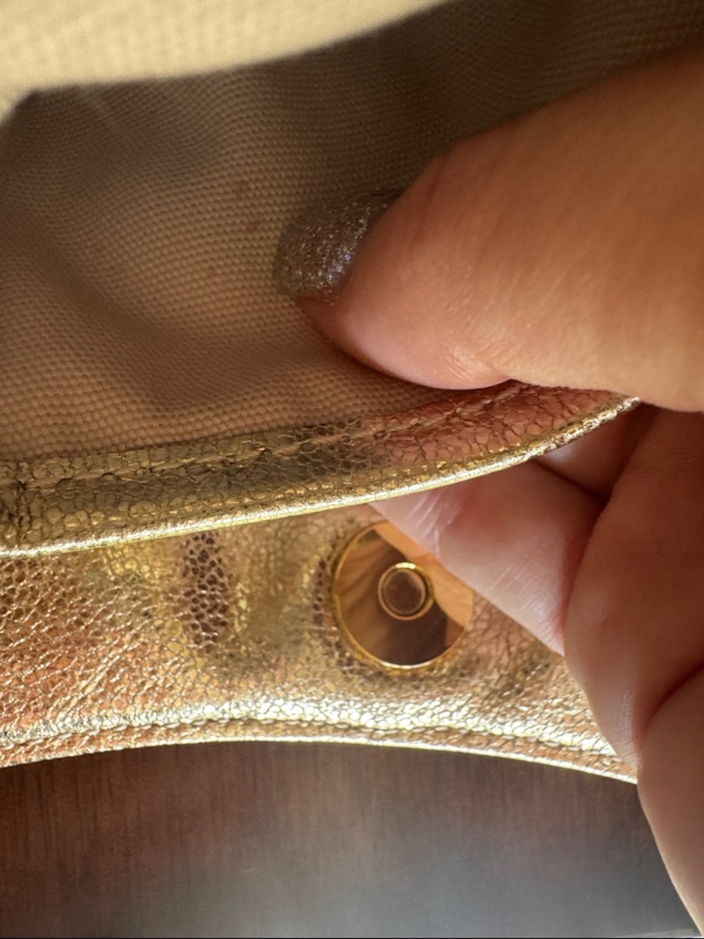 Tory Burch Metallic Gold Hobo Shoulder Bag - Picture 10 of 13